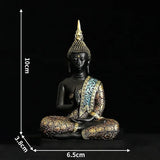 Estatua grande de Buda de Tailandia, escultura de Buda de resina verde hecha a mano, budismo hindú, fengshui, figura de meditación, decoración del hogar
