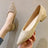 Woman Closed Back Snug Shoes Low Heels 2cm Null Pumps Pointy Toe Slip-On Red Black Beige Narrow Feet Seam Mocasines 34-43 25cm - Lootquake