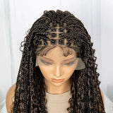 32" Boho Knotless Box Braids Wig | Lace Front | Baby Hair | Black Women