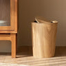 Wooden Style Minimalist Wooden Trash Bin Creative Home Homestay Hotel Living Room Bedroom with Lid Flip Paper Basket