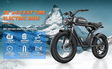 Bicicleta eléctrica K7 de 2000 W, 48 V, 40 Ah, motor dual máximo, batería dual, motocicleta eléctrica todoterreno de 20 pulgadas con neumáticos anchos, 7 velocidades