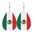 Mexico Flag Leather Earrings Dangle Earrings Lightweight Teardrop Earrings For Women - Lootquake