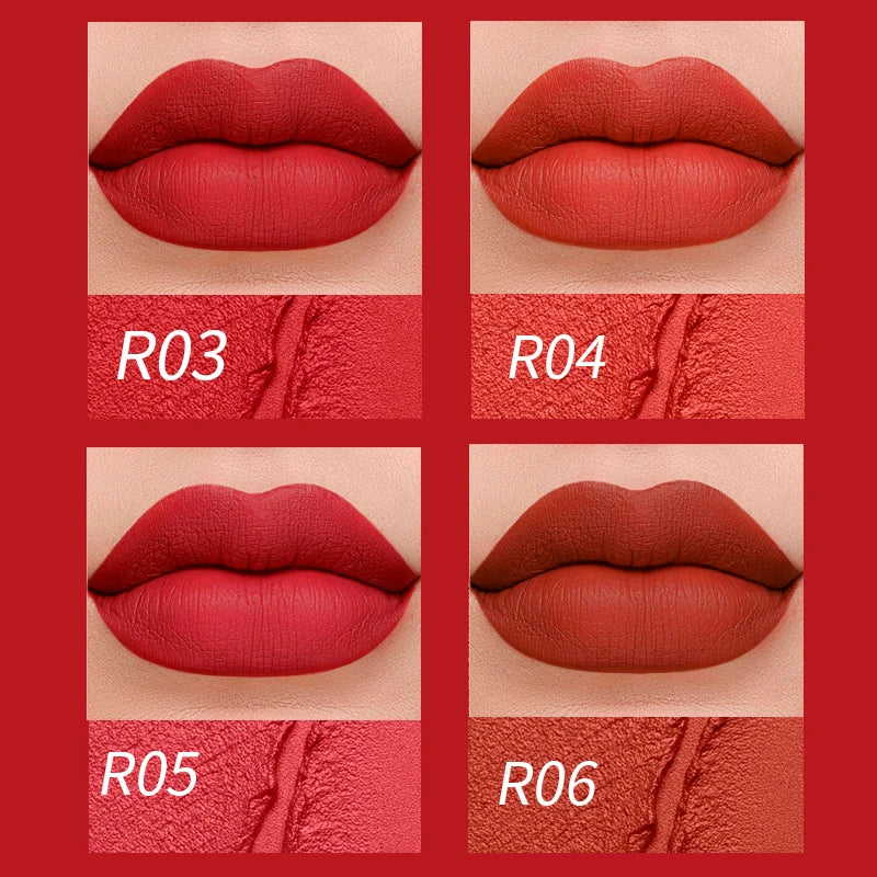 Matte Lipstick, 18-Color, Long-Lasting, Non-Stick Cup, Fade-Resistant, Velvety Texture, Luxurious Hydrating Lip Makeup For All-D