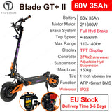 EU Stock Newest Blade GT II 60V 26Ah Blade GT+ II 60V 35Ah Dual Motor 1600W*2 Newest Blade GT/GT+ II Electric Scooter