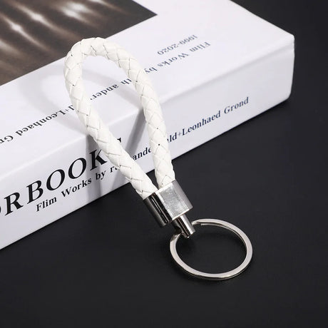 Originality PU Leather Metal Organization Rope Keychain Personality Custom Name Text Keyring Car Moto Key Ring Chain Gift - Lootquake