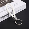 Originality PU Leather Metal Organization Rope Keychain Personality Custom Name Text Keyring Car Moto Key Ring Chain Gift - Lootquake