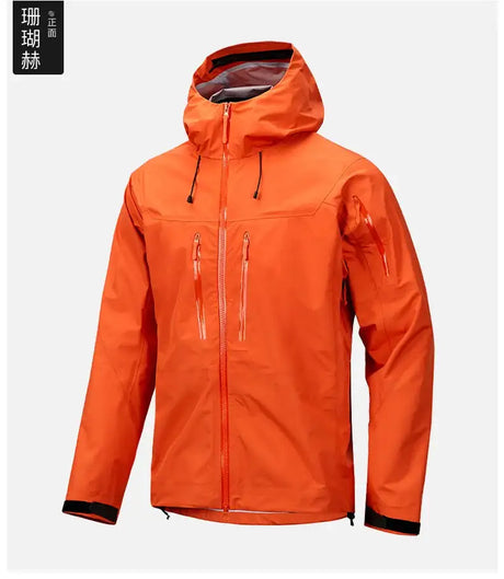 Jacket Men's Sports Casual Soft-shell Zipper Pocket Water Repellent Windbreaker New Autumn Functional Camping Hooded Raincoat - Lootquake