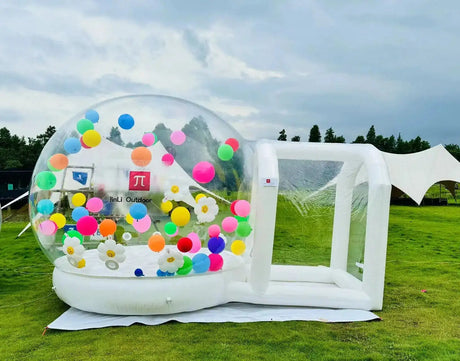 Inflatable bubble house PVC tent includes blower/protective carpet/PVC repair glue/air pump/colorful balloons/free shipping - Lootquake