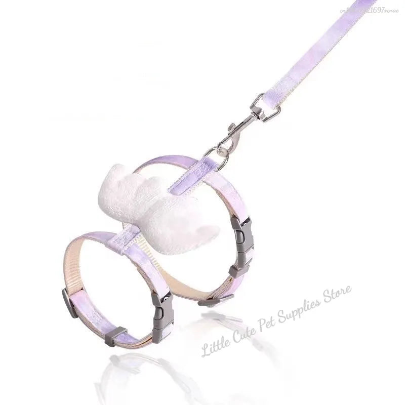 Cat Harness Wings Pet Harnesses And Leashes Set Adjustable Pet Harness for Cats Small Dogs Pug Chihuahua Cat Accessories