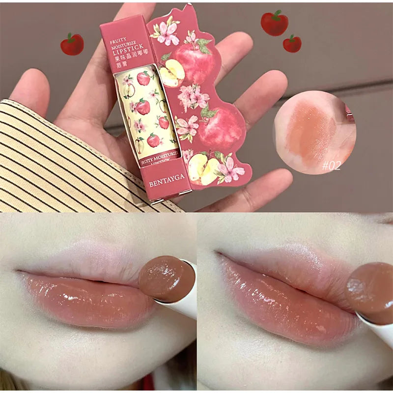 Korean Lipstick Colored Moisturizing Lip Balm Lines Moisturizing And Lip Anti-chapping Fade Nourishing Fruity Crystal Lipstick
