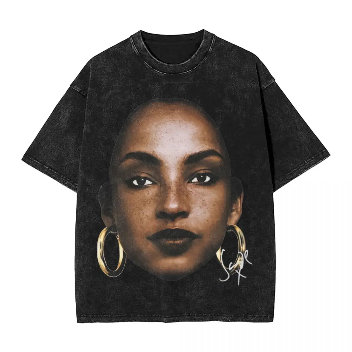 Retro Sades Singer Washed T Shirts Streetwear Hip Hop Novelty T-Shirt Tees Tops Men Women Cotton Harajuku Summer - Lootquake