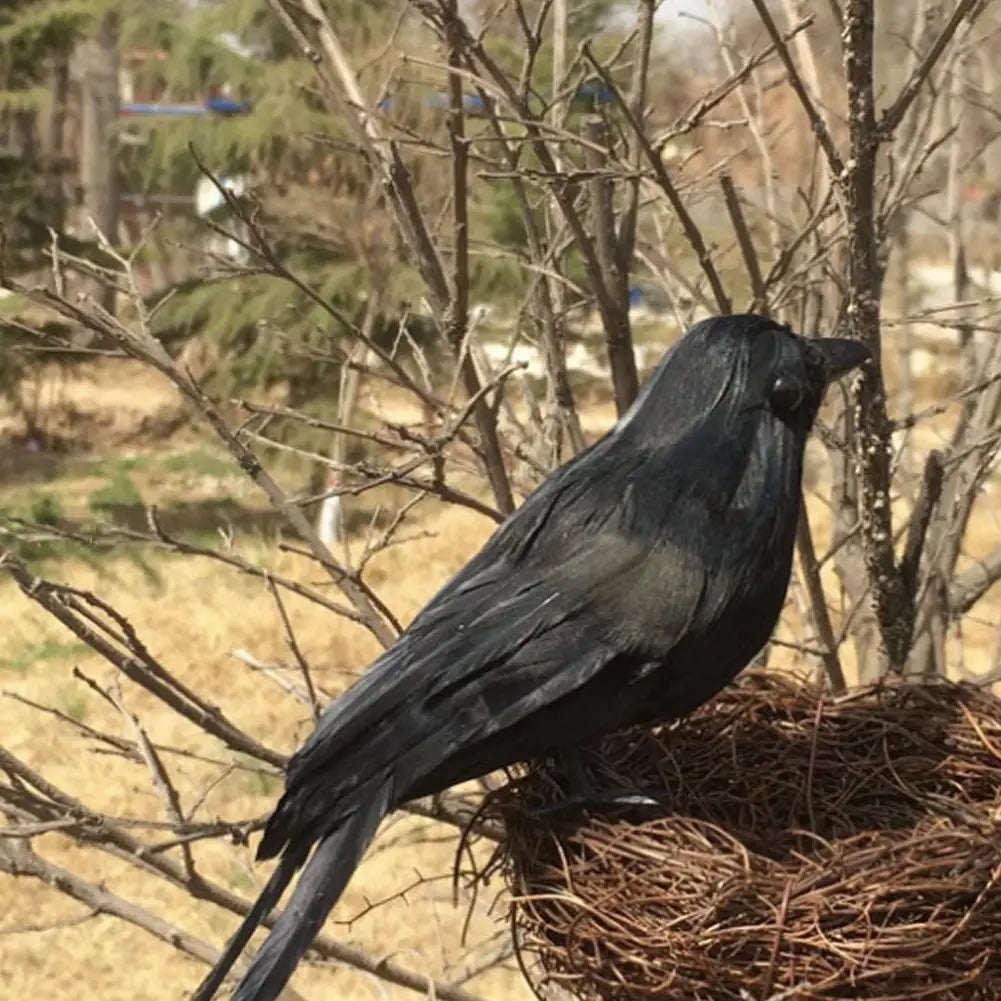 Halloween Decoracion Simulation Black Crow Raven Bird Repellent Pest Control Pigeon Repellent Event Party Bar Decoration