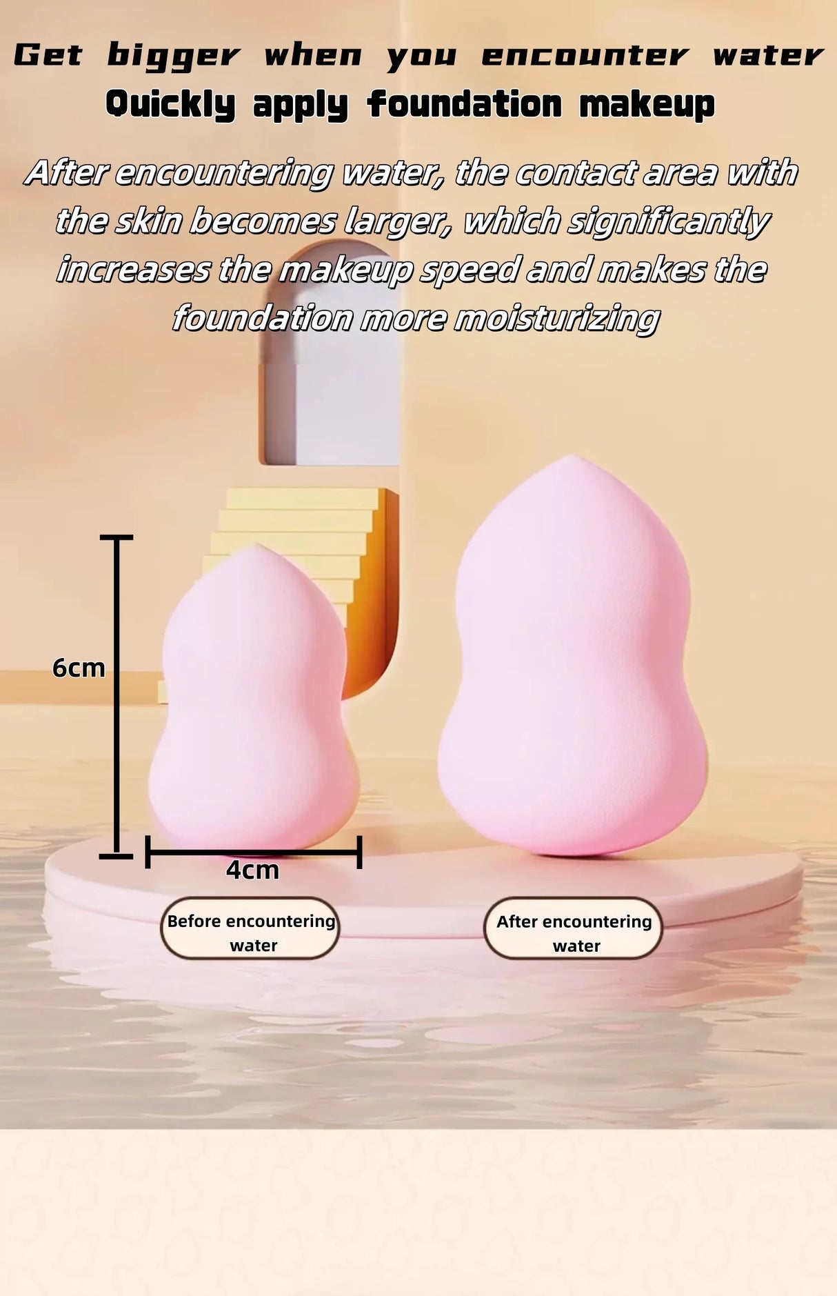 1pcs Make Up Puff Cosmetic Sponge Puff Foundation Powder Professional Makeup Sponge for Women MakeupTools Cosmetic Accessories