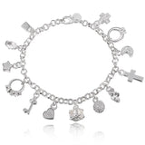 Fashion charm 925 Sterling Silver Bracelet for man woman Twisted rope chain fine jewelry Wedding party Christmas gift - Lootquake