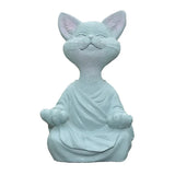 Meditation Cat Sculpture Garden Decoration Resin Yoga Sitting Zen Cat Home Ornament Outdoor Garden Figurine Home Decorations