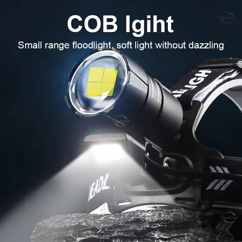 1000000LM XHP360 High Power Fishing Headlamp Rechargeable Light Headlight Camping Hiking Led Flashlights Power Bank Head Lamp - Lootquake