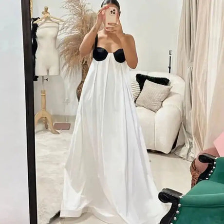 Sexy Backless Beach Dress Women 2024 Holiday Sleeveless Loose Slip  Long Dress Street Fashion Panelled Bandage Summer Lady Robe - Lootquake