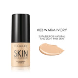 Base de maquillaje Focallure de 8 colores, base líquida, crema de cobertura total, corrector, hidratante, maquillaje facial.
