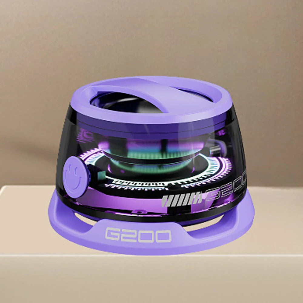 1 altavoz portátil Bluetooth G200 con iluminación RGB, altavoz magnético BT5.3, minicaja de sonido, 7 horas de reproducción, soporte para teléfono.