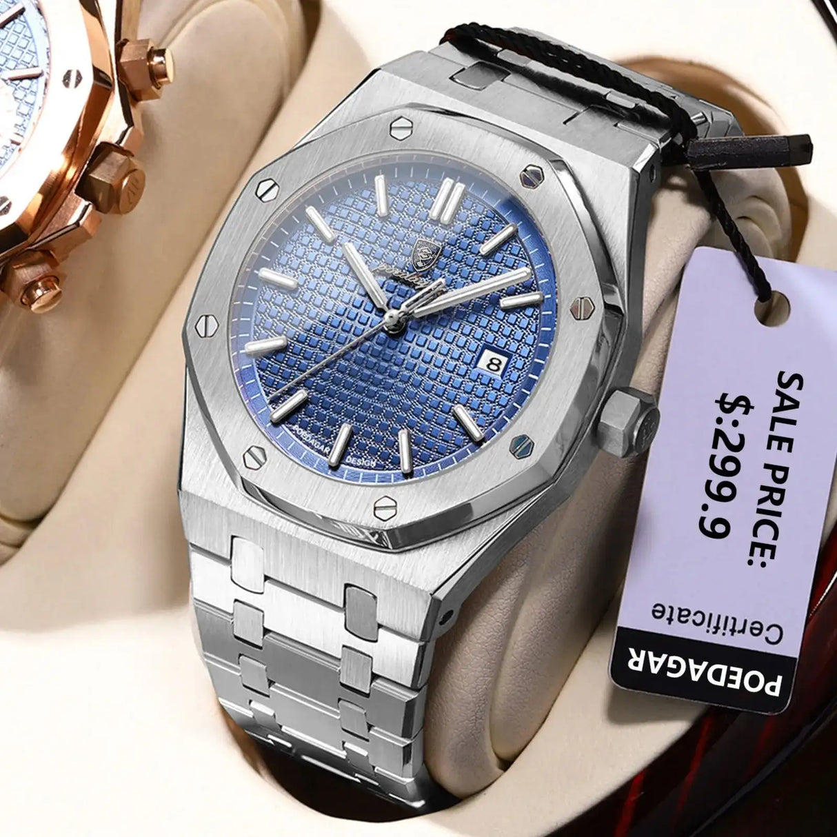 POEDAGAR Classic Men's Watches Fine Steel Original Quartz Watch for Man Luminous Date Waterproof Wristwatch Trend Fashion New - Lootquake