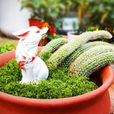 Artesanías de resina, estatua pequeña, exquisita simulación de jardín, miniaturas, figurita artística, linda escultura de animal para oficina