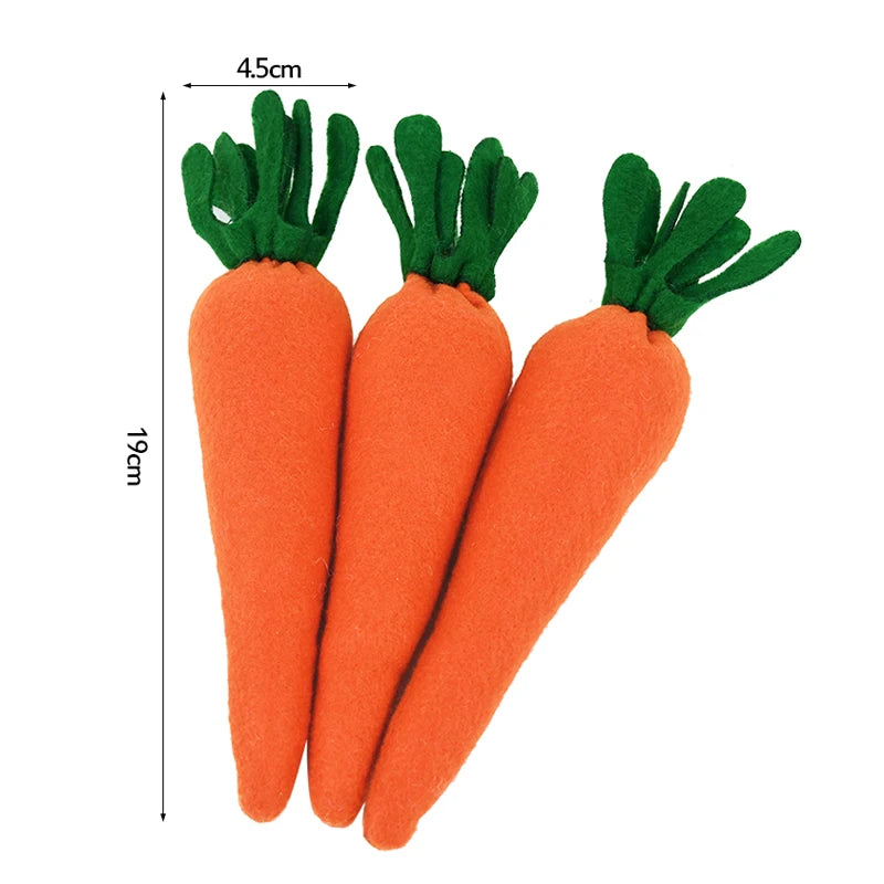 3/1pcs Nov Woven Easter Carrots Ornaments Hanging Pendant for Easter Home Decorations Supplies 2023 Kids Easter Favors Gifts Toy - Lootquake