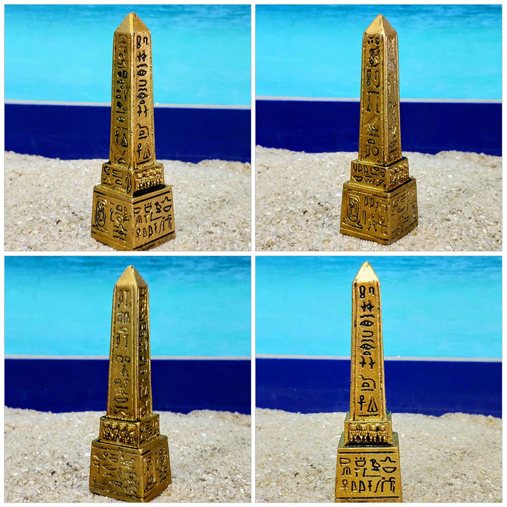 Egyptian Obelisk Figurine Statue Egyptian Obelisk Psychological Sandbox Tower Ornament Figurine Desktop Egyptian Tower Ornament