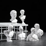 Nordic Style Gypsum Portraits Plaster Bust Statue Greek Mythology Figurine Famous Sculpture Desktop Ornament Drawing Practice