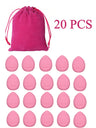 20pcs Finger Air Cushion Sponge Powder Puff Set, Makeup Puff, For Liquid Foundation, Powder Foundation, Concealer.