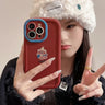 Cute Cartoon Bear Lanyard Phone Case For iPhone