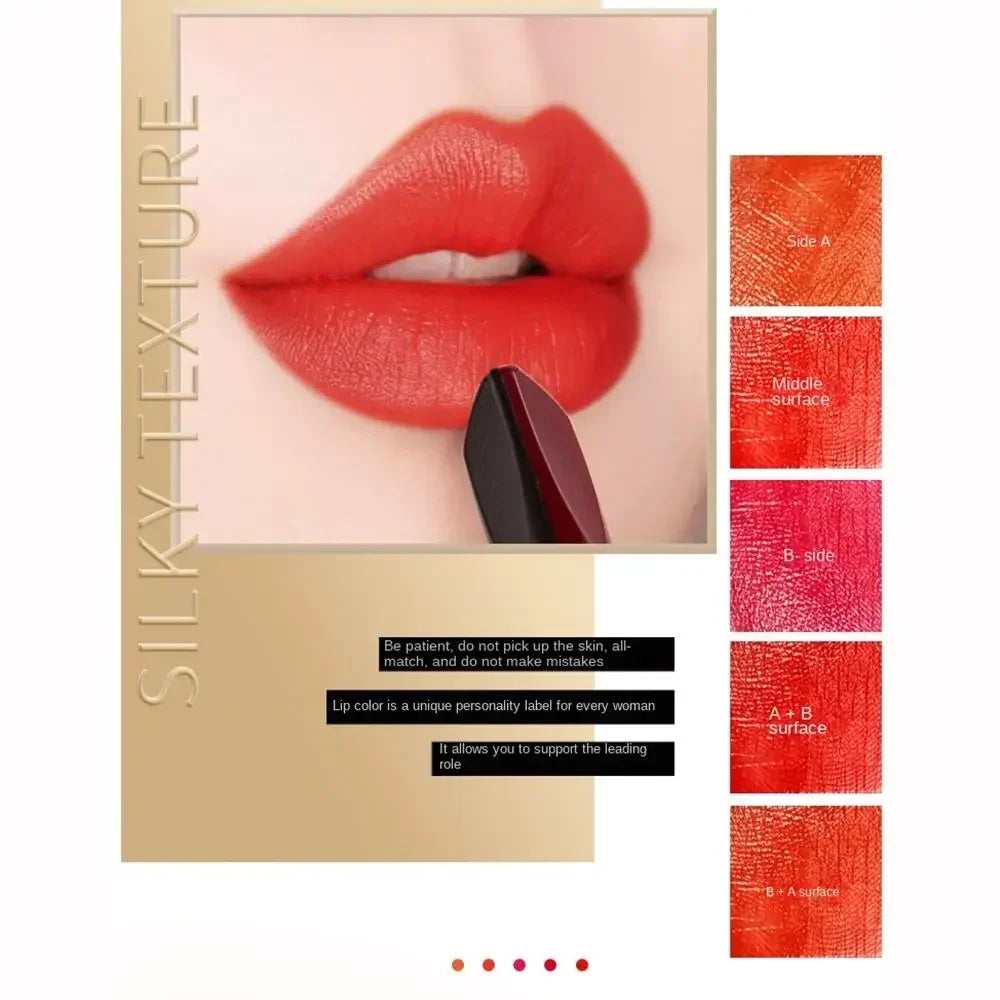 Matte 5Color Matte Lipstick Long-lasting Moisturize 5 in 1 Lip Gloss Not Fading Non Stick Cup Velvet Mist Lipstick Cosmetics Hot