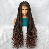 Bohemian Box Braids with Curly Ends | Pre-looped Crochet Hair