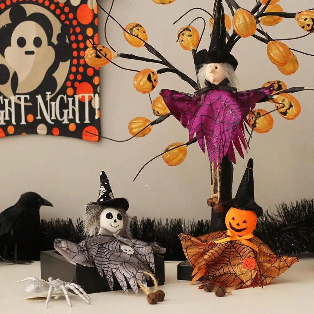 Halloween Figurine Pendant Home Garden Yard Hanging Pendant for Halloween Party Decoration Room Decoration Day of the Dead Decor