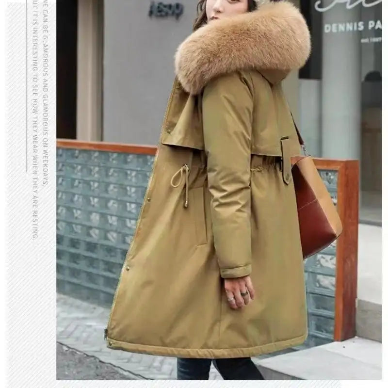 New In Coats & Jackets Women's Winter Padded Jacket Loose Casual Outerwears Fleece Hodded Windbreaker Elegant Office Lady's Coat - Lootquake
