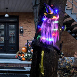 Halloween Witch Crashing Into Tree Decor Lifelike Outdoor Prop for Yard Garden Haunted House Scary Displays