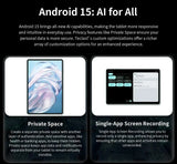 Nouvelle tablette Teclast T60 AI Allwinner A733 Octa-Core 12 pouces 2K HD TDDI écran 6 Go RAM 128 Go ROM Android 15 WiFi6 8000 mAh 13MP + 5MP