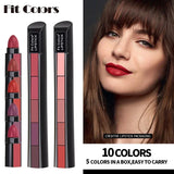 5 in 1 Lipstick Set Lightweight Matte Velvet Long Lasting Combination Lipstick Nourish Moisturizing Professional Lipliner Makeup