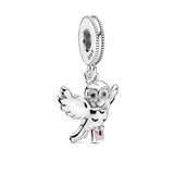 MINISO Charms de plata de ley 925 para pulseras originales de Harry Potter de 3 mm, colgantes para mujer, joyería DIY, regalos