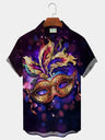 2024 Men's Mardi Gras Shirt 3D Print Short Sleeve Casual Shirts Streetwear Loose Plus Size Mens Hawaiian Shirts Tops T-Shirt - Lootquake