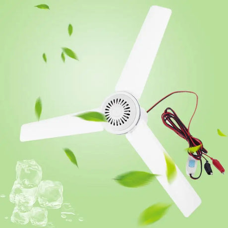 12V 24V Household Mute Ceiling Canopy Fan Hanging Camping Tent Hanger Fan for Outdoor Hiking Barbecue Home Dormitory Bed - Lootquake