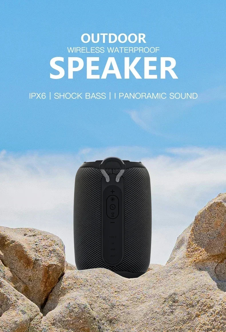 Super Powerful Wireless 5.3 Bluetooth Speaker RGB Light Caixa De Som Enhanced Bass IPX6 Waterproof Subwoofer 3D Stereo Sound Box