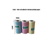 Mini impresora de 57 x 25 mm, papel térmico, etiqueta adhesiva, papel autoadhesivo para niños, impresión instantánea, cámara, impresora de bolsillo