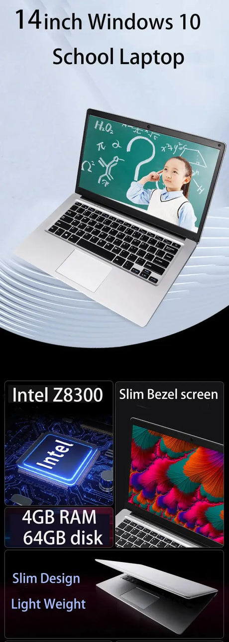 14 inch Cheap  Windows 10 Laptop Notebook Student Laptops WiFi Bluetooth Camera Computer - Lootquake