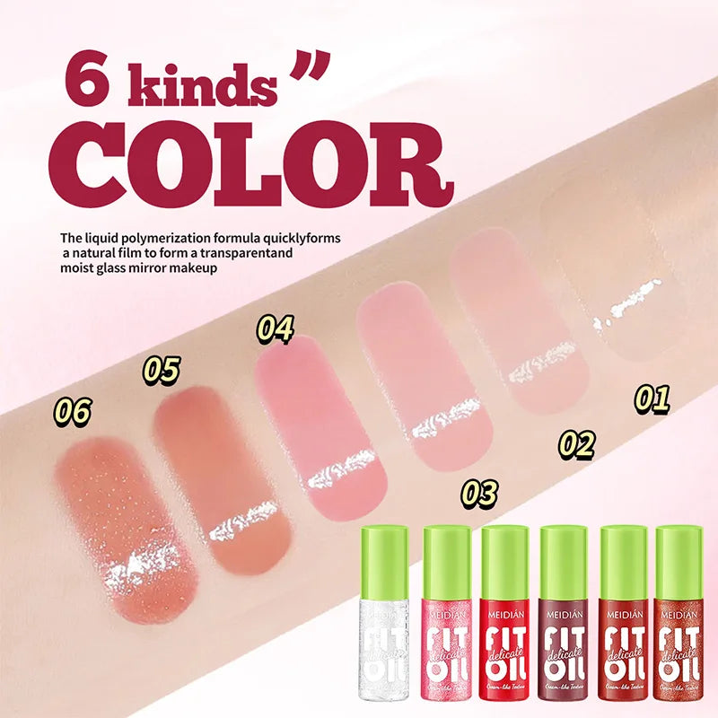 Lip Gloss Kit (6 Colors),Mirror Finish Water Shine Lipstick Set,Long-Lasting Moisturizing Lightweight Lipgloss,Non-sticky Makeup