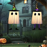 LED Witch Hat Halloween Decor - Glowing Hanging Ornament, Spooky Party Decoration for Haunted House & Witchcraft Theme