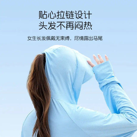 Ice Silk Sun UPF 50+ UV Protection Jacket Big Brim Thin Ice Silk Sun Protection Jackets UV Protection Hooded Windbreaker 4XL 5XL - Lootquake