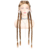 32" Hand-Made Knotless Box Braided Lace Front Wig | French Braid | Baby Hair | Glueless Synthetic Wig