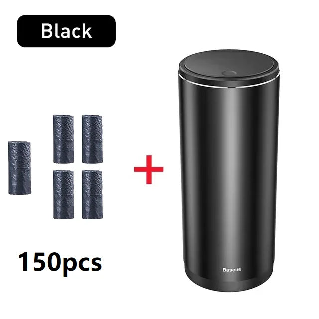 Baseus - Cubo de basura de aleación para coche, organizador de basura, bolsa de almacenamiento, accesorios para coche