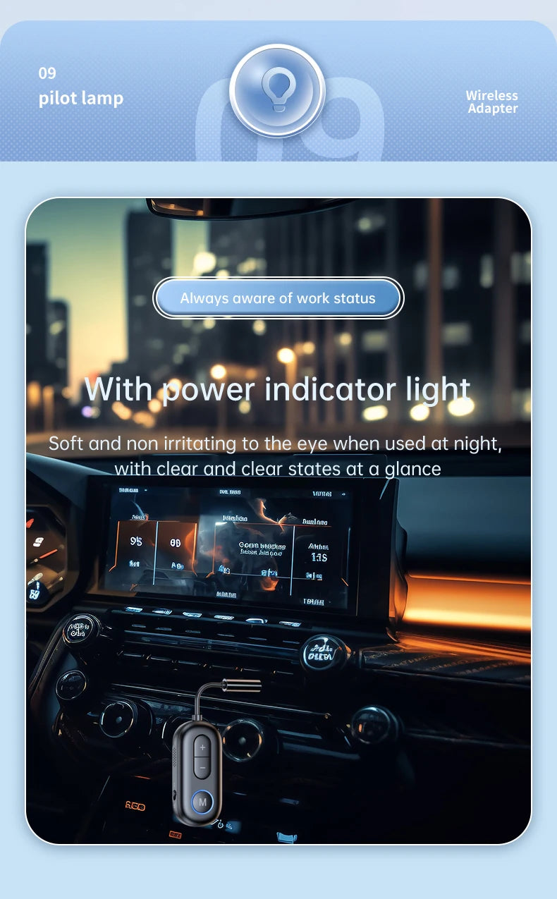 Receptor y transmisor de audio Bluetooth 5.3 con conector auxiliar de 3,5 mm para avión, adaptador USB inalámbrico para TV, PC, auriculares, kit de coche y altavoz.
