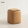 Cubo de basura de escritorio con tapa interior/exterior, doble barril, organizador de basura, caja de almacenamiento de escritorio de oficina para dormitorio, plástico duradero